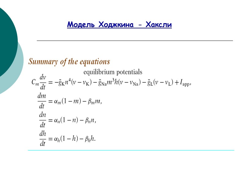 Модель Ходжкина - Хаксли